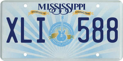 MS license plate XLI588