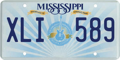 MS license plate XLI589