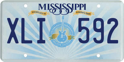 MS license plate XLI592