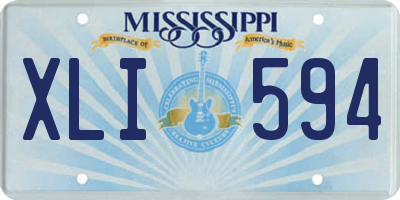 MS license plate XLI594