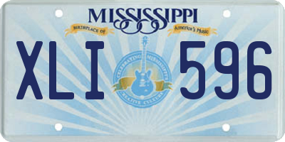 MS license plate XLI596