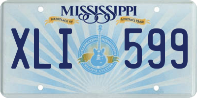 MS license plate XLI599