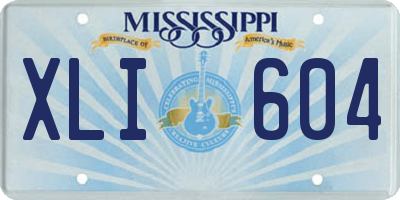 MS license plate XLI604