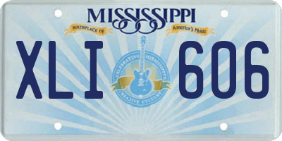 MS license plate XLI606
