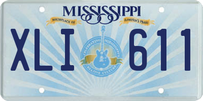 MS license plate XLI611