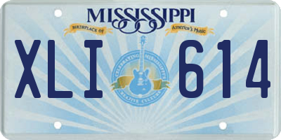 MS license plate XLI614