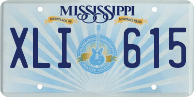 MS license plate XLI615