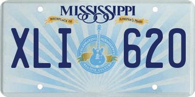 MS license plate XLI620