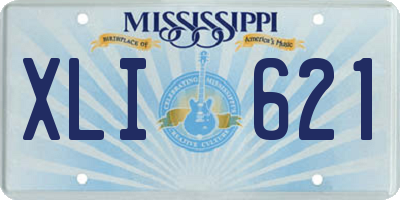 MS license plate XLI621