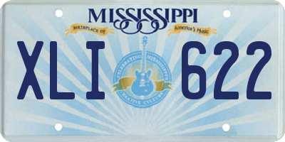 MS license plate XLI622