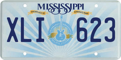 MS license plate XLI623