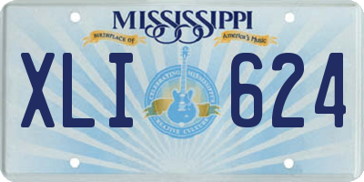 MS license plate XLI624