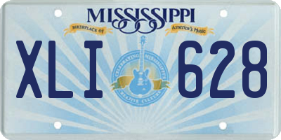MS license plate XLI628