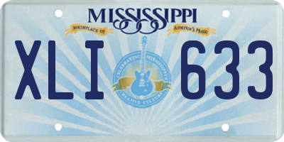 MS license plate XLI633