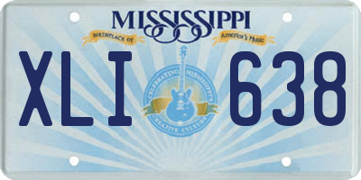 MS license plate XLI638