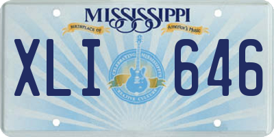 MS license plate XLI646