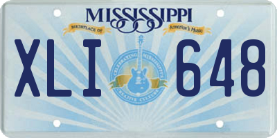 MS license plate XLI648