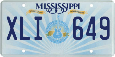 MS license plate XLI649