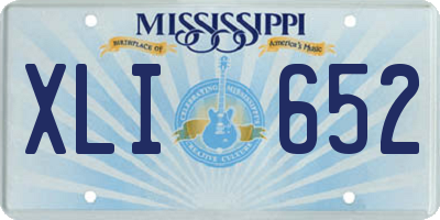 MS license plate XLI652