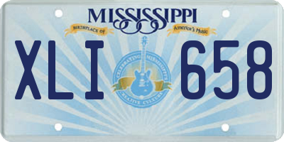 MS license plate XLI658