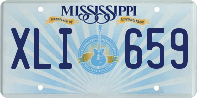 MS license plate XLI659