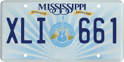 MS license plate XLI661