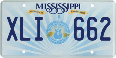 MS license plate XLI662