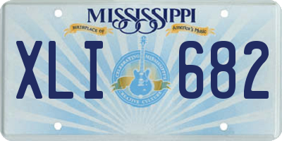 MS license plate XLI682