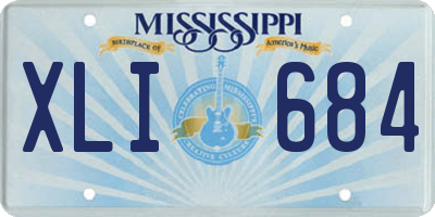 MS license plate XLI684