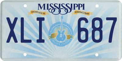 MS license plate XLI687