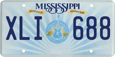 MS license plate XLI688