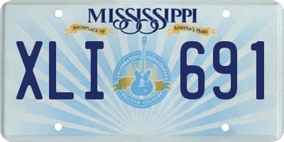 MS license plate XLI691
