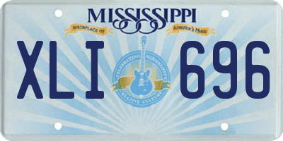 MS license plate XLI696