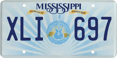 MS license plate XLI697