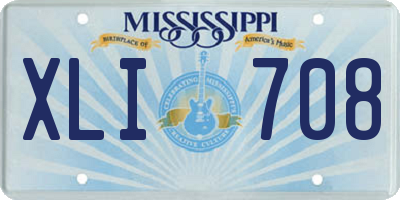 MS license plate XLI708