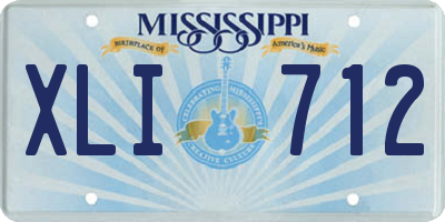 MS license plate XLI712