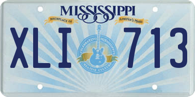 MS license plate XLI713
