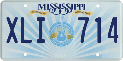 MS license plate XLI714