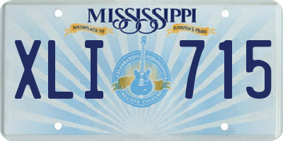 MS license plate XLI715
