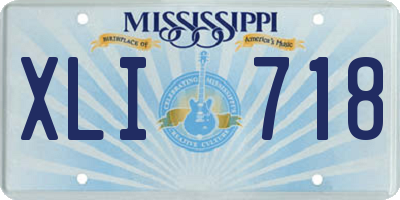 MS license plate XLI718