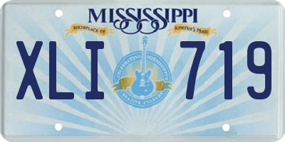 MS license plate XLI719
