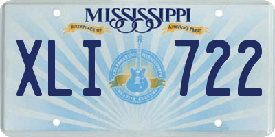 MS license plate XLI722