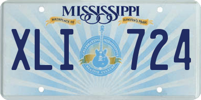 MS license plate XLI724