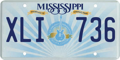 MS license plate XLI736