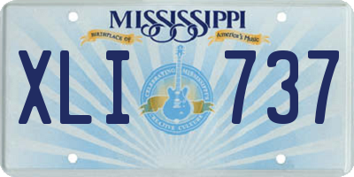 MS license plate XLI737