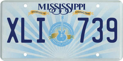 MS license plate XLI739