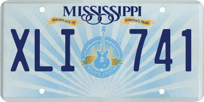 MS license plate XLI741