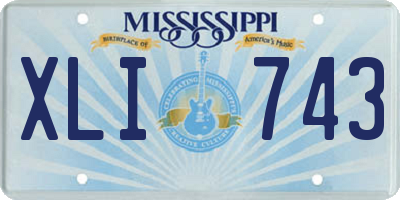 MS license plate XLI743