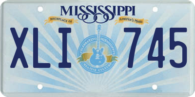 MS license plate XLI745