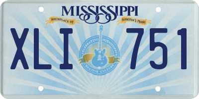 MS license plate XLI751
